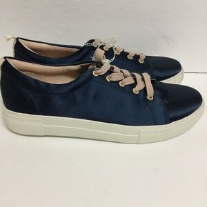 J/Slides Shiny Satan Navy Sneaker Shoes Size 10 NEW